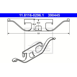 spyruoklė, stabdžių apkaba
                                ATE                                                11.8116-0296