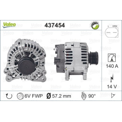 kintamosios srovės generatorius VALEO RE-GEN REMANUFACTURED
                                                437454, VALEO, 4