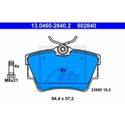 stabdžių trinkelių rinkinys, diskinis stabdys
                                ATE                                         