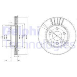 stabdžių diskas (1vnt)
                                DELPHI                                                BG3417, Nenuro