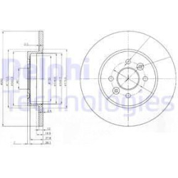 stabdžių diskas (1vnt)
                                DELPHI                                                BG3992, Nenuro