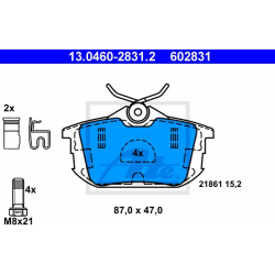 stabdžių trinkelių rinkinys, diskinis stabdys
                                ATE                                         