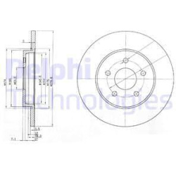 stabdžių diskas (1vnt)
                                DELPHI                                                BG3663C, Nenur