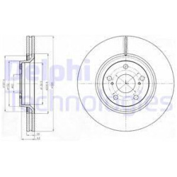 stabdžių diskas (1vnt)
                                DELPHI                                                BG4235, Nenuro