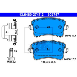 stabdžių trinkelių rinkinys, diskinis stabdys
                                ATE                                         