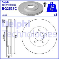 stabdžių diskas (1vnt)
                                DELPHI                                                BG3537C, Nenur