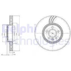 stabdžių diskas (1vnt)
                                DELPHI                                                BG4123, Nenuro