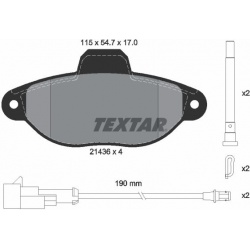 stabdžių trinkelių rinkinys, diskinis stabdys Q+
                                TEXTAR                                   