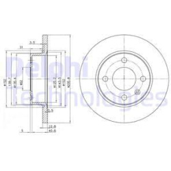 stabdžių diskas (1vnt)
                                DELPHI                                                BG2910, Nenuro