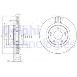 stabdžių diskas (1vnt)
DELPHI BG4038C, Nenur