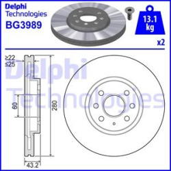 stabdžių diskas (1vnt)
                                DELPHI                                                BG3989, Nenuro