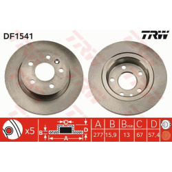 stabdžių diskas (1vnt)
                                TRW                                                DF1541, TRW, DF15