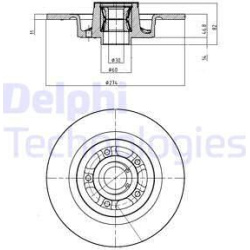 stabdžių diskas (1vnt)
                                DELPHI                                                BG9026RS, Nenu