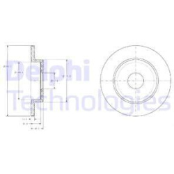 stabdžių diskas (1vnt)
                                DELPHI                                                BG3761, Nenuro