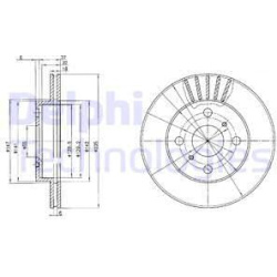 stabdžių diskas (1vnt)
                                DELPHI                                                BG3519, Nenuro