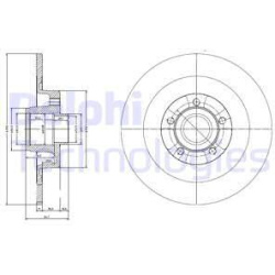 stabdžių diskas (1vnt)
                                DELPHI                                                BG9024RS, Nenu