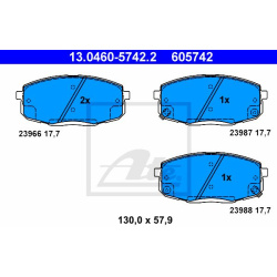 stabdžių trinkelių rinkinys, diskinis stabdys
                                ATE                                         