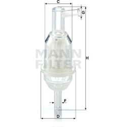 kuro filtras
                                MANN-FILTER                                WK 31/5 (10), MANN-FILTER, WK31510, a