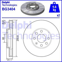 stabdžių diskas (1vnt)
                                DELPHI                                                BG3404, Nenuro