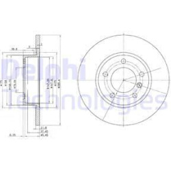 stabdžių diskas (1vnt)
                                DELPHI                                                BG2622, Nenuro