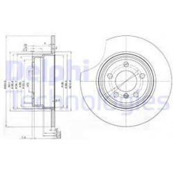 stabdžių diskas (1vnt)
                                DELPHI                                                BG3629, Nenuro