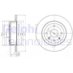 stabdžių diskas (1vnt)
                                DELPHI                                                BG4244, Nenuro