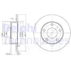 stabdžių diskas (1vnt)
                                DELPHI                                                BG3381, Nenuro