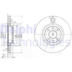 stabdžių diskas (1vnt)
                                DELPHI                                BG2407, Nenurodytas gamintojas