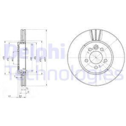 stabdžių diskas (1vnt)
                                DELPHI                                                BG3503, Nenuro