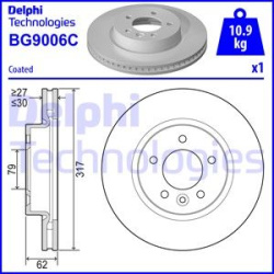 stabdžių diskas (1vnt)
                                DELPHI                                                BG9006C, Nenur