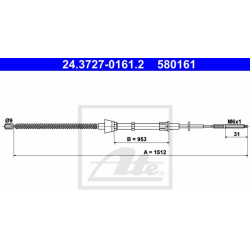 trosas, stovėjimo stabdys
                                ATE                                                24.3727-0161.2,
