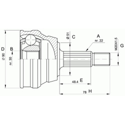 HANZE                                                HC547-UNI, Nenurodytas gamintojas, HC547-UNI, auto detalė