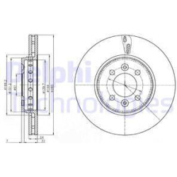 stabdžių diskas (1vnt)
                                DELPHI                                                BG4536C, Nenur