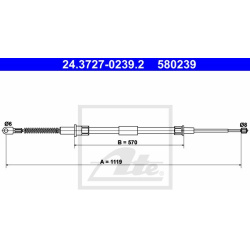 trosas, stovėjimo stabdys
ATE 24.3727-0239.2,
