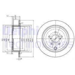 stabdžių diskas (1vnt)
                                DELPHI                                                BG4158, Nenuro