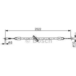 trosas, stovėjimo stabdys
                                BOSCH                                                1 987 482 029