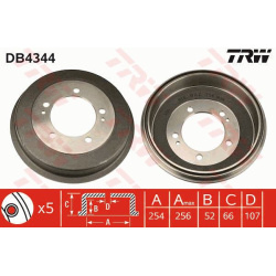 stabdžių būgnas
                                TRW                                                DB4344, TRW, DB4344, au