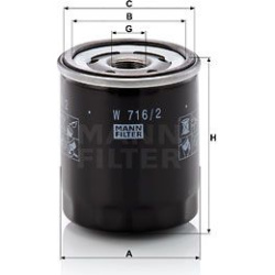 alyvos filtras
                                MANN-FILTER                                                W 716/2, MANN-FILTE