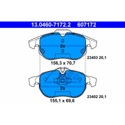 stabdžių trinkelių rinkinys, diskinis stabdys
                                ATE                                         
