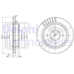 stabdžių diskas (1vnt)
                                DELPHI                                                BG2700, Nenuro
