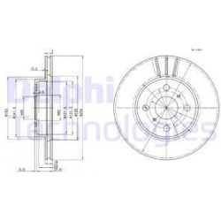 stabdžių diskas (1vnt)
                                DELPHI                                                BG3414, Nenuro
