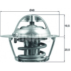 termostatas, aušinimo skystis BEHR
MAHLE TX20