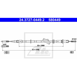 Trosas, stovėjimo stabdys
                                ATE                                                24.3727-0449.2,