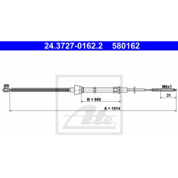 trosas, stovėjimo stabdys
                                ATE                                                24.3727-0162.2,