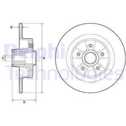 stabdžių diskas (1vnt)
                                DELPHI                                                BG9136RS, Nenu