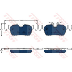 stabdžių trinkelių rinkinys, diskinis stabdys ELECTRIC BLUE
                                TRW                           