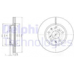 stabdžių diskas (1vnt)
                                DELPHI                                BG4093C, Nenurodytas gamintoja