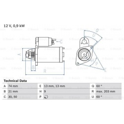 Starteris
                                BOSCH                                                0986018840, BOSCH, 0986018840,