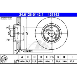 stabdžių diskas (1vnt)
                                ATE                                                24.0126-0142.1, A