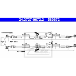 trosas, stovėjimo stabdys
ATE 24.3727-0672.2,